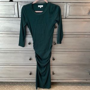 Michael Stars ribbed knit green dress